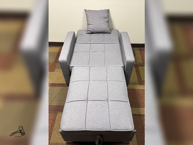 Lot 91-10206 - Gray LIKE NEW ARMREST SOFA BED COLOR GREY
