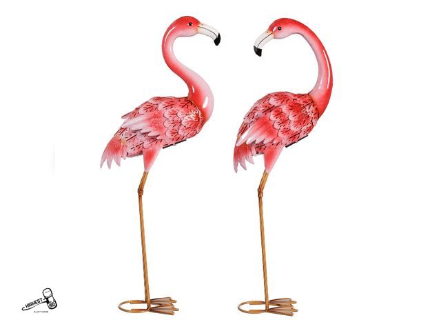 Lot 91-9366 - Solar LED Flamingo Pair, Set of 2 NEW IN DAMAGED BOX