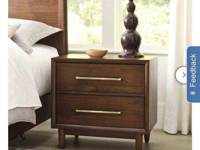 Lot 91-8759 - New MSRP $ 379.99 MARINA DEL RAY 2 DRAWER NIGHTSTAND WITH 2 POWER OUTLETS &amp; 2 USB - NEW IN BOX -...