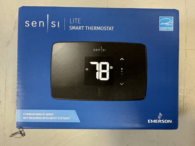 Lot 91-8555 - SENSI LITE SMART THERMOSTAT NEW IN BOX WORKS WITH GOOGLE - ALEXA