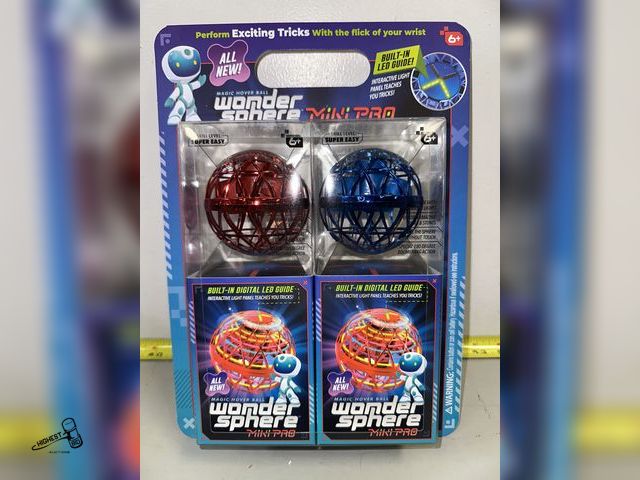 Lot 91-8418 - New WONDER SPHERE MINI PRO MAGIC HOVER BALL - 2PACK - PERFORM AMAZING TRICKS - GLOWING LED RINGS - C...