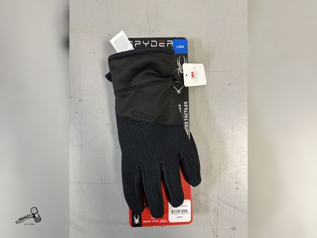 Lot 91-7329 - New SPYDER GLOVES 3M THINSULATE - SIZE LARGE - CORE CONDUCT GLOVE - LEATHER PALM PATCH - CONDUCTIVE ...