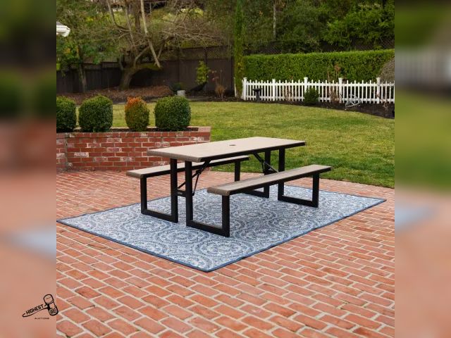 Lot 91-9042 - Lifetime Commercial 6 ft Folding Picnic Table with Bench Seating - Some photos used for display purp...