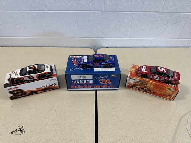 Lot 91-6983 - 3 DALE EARNHARDT JR COLLECTIBLE CARS - ACTION NASCAR DALE EARNHARDT JR 1:24 SCALE STOCK CAR - ACTION...