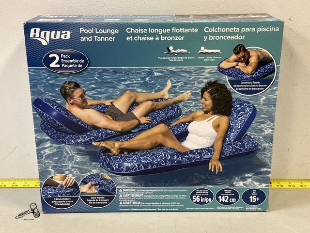 Lot 91-9311 - AQUA POOL LOUNGE AND TANNER QTY 1 USED