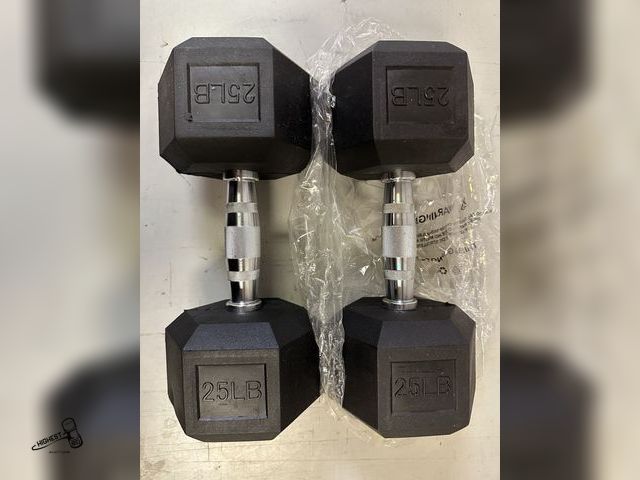 Lot 91-10453 - New 2 - 25 LB DUMBELLS