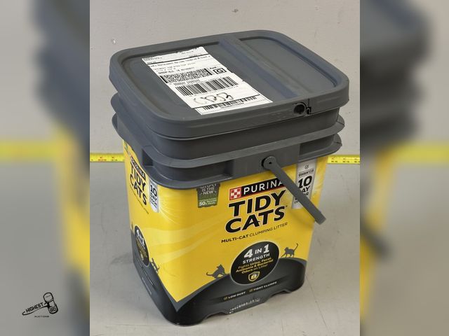 Lot 91-10178 - New Tidy Cats 4-in-1 Scented Clumping Clay Cat Litter, 35-lb pail