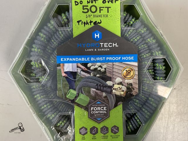 Lot 91-8639 - HYDRO TECH LAWN &amp; GARDEN EXPANDABLE BURST PROOF HOSE 50 FOOT X 5/8" DIAMETER