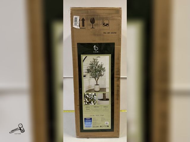 Lot 91-8637 - New 8' LIFE LIKE OLIVE TREE - MODEL # 1812703 MSRP $ 379.00