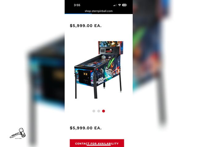Lot 91-7571 - Stern Pinball’s Star Wars™ Home Edition Plus™ is a new stylish, affordable and fun pinball machine d...