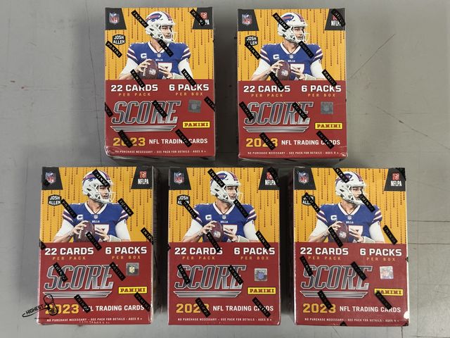 Lot 91-9598 - New SCORE NFL TRADING CARDS 2023 5 PACK SEALED IN BOX