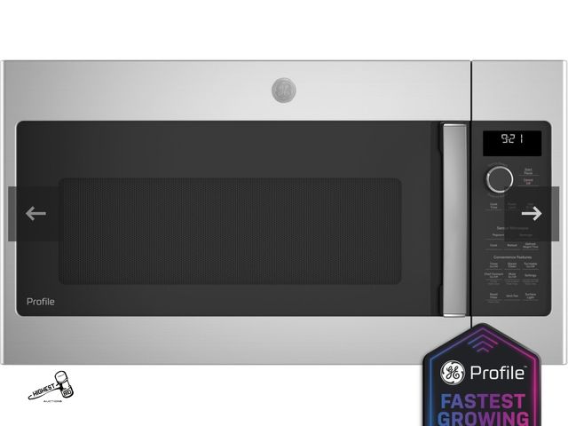 Lot 91-9306 - New GE PVM9215SKSS Microwave Oven MSRP $719.99 GE Profile 2.1 cu. ft. Over the Range Microwave in St...
