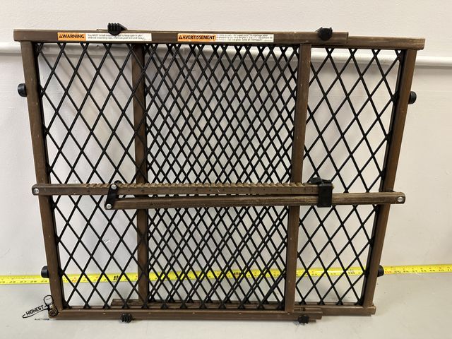 Lot 91-6395 - SMALL WOODEN PUPPY GATE - 26" X 42" X 23"