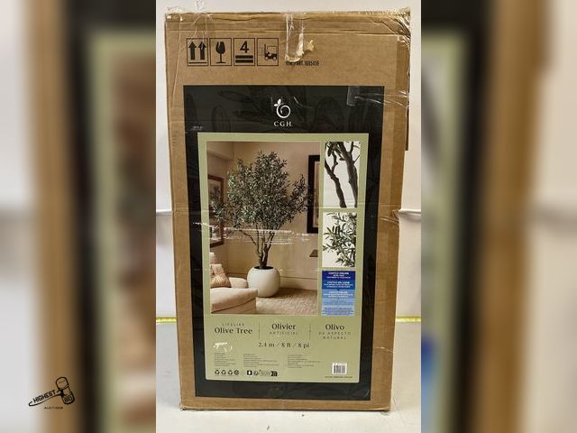 Lot 91-8636 - New 8' LIFE LIKE OLIVE TREE MODEL # 1695456 MSRP $499.00