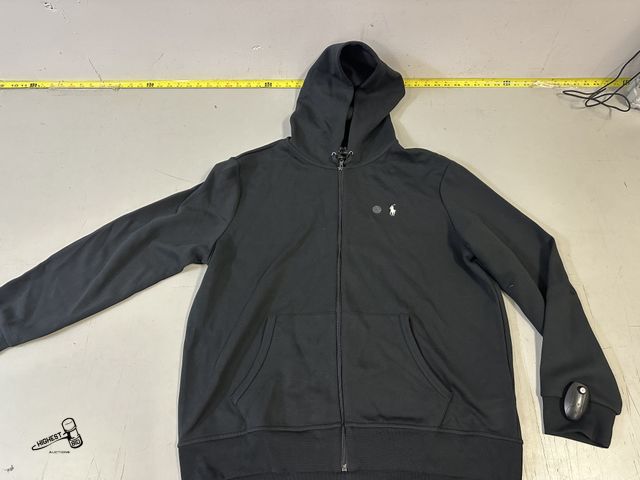 Lot 91-9699 - New MENS XL RALPH LAUREN POLO BLACK ZIP-UP WITH HOOD
