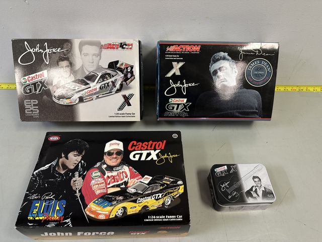 Lot 91-6202 - JOHN FORCE ELVIS AND JAMES DEAN CARS - JOHN FORCE ELVIS PRESLEY 1:24 DIECASE FUNNY CAR - JOHN FORCE ...