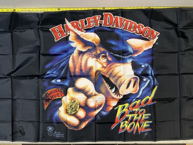 Lot 91-8511 - HARLEY DAVIDSON FLAG 35" X 60" NEW IN PACKAGE