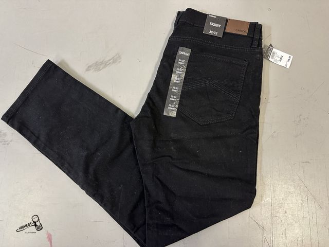 Lot 91-9704 - New MENS CARBON FROM RUE 21 SKINNY JEANS 36X32
