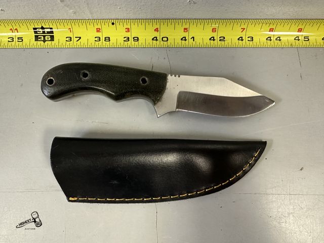 Lot 91-6194 - IPAK SURVIVAL 8" KNIFE WITH LEATHER COVER