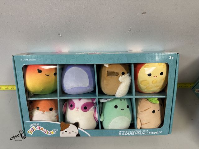 Lot 91-7513 - ORIGINAL SQUISHMALLOWS SET OF 8 IN PACK - 5" TALL - GREAT GIFT IDEA