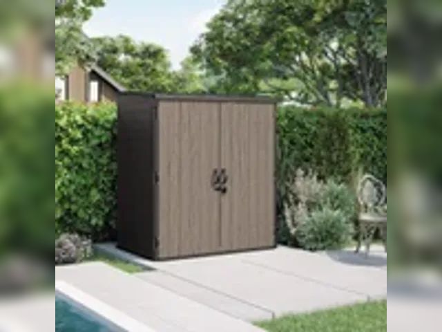 Lot 91-6588 - SUNCAST 6' X 4' VERTICAL SHED - 106 CU. FT. OF STORAGE CAPACITY - MULTI WALL RESIN PANELS - ALL WEAT...