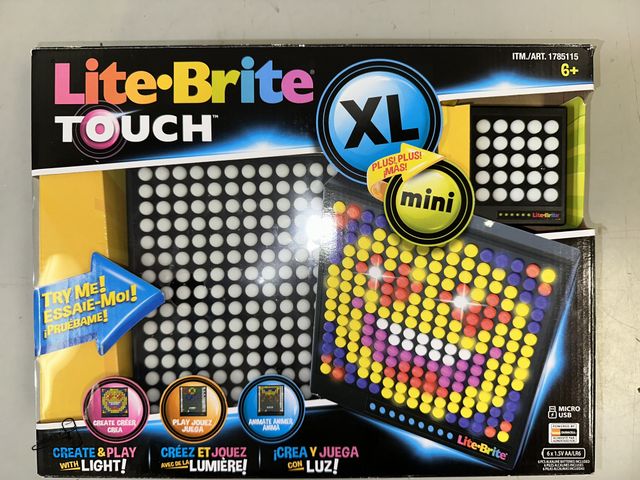 Lot 91-8503 - LITE-BRITE TOUCH XL - PLUS MINI LITE-BRITE - CREATE &amp; PLAY WITH LIGHT