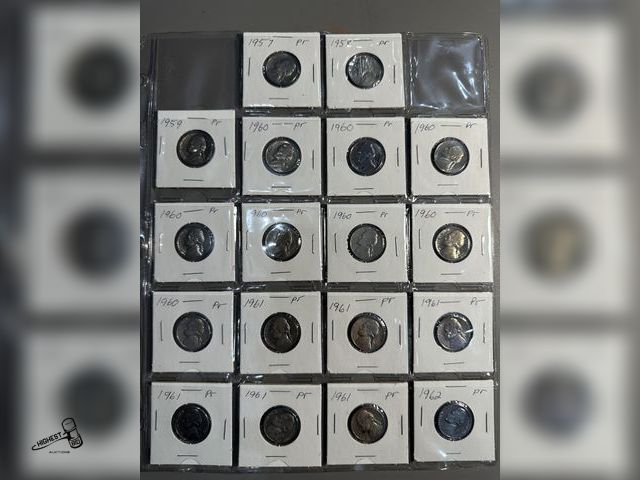Lot 91-6547 - 18 PR NICKELS - 1957, 1958, 1959, 1960, 1960, 1960, 1960, 1960, 1960, 1960, 1961, 1961, 1961, 1961, ...