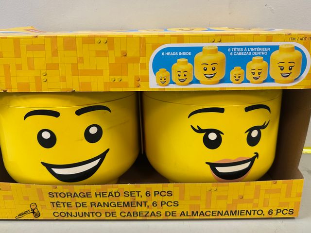 Lot 91-5533 - LEGO STORAGE HEAT SET - 6 PIECES - LEGO BRICKS NOT INCLUDED - RECOMMENDED FOR AGES 3+
