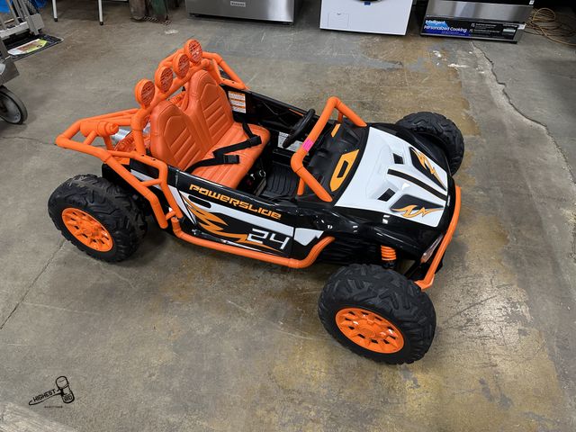 Lot 91-7443 - DYNACRAFT POWERSLIDE 24 VOLT TRAIL RIDER - CHARGER &amp; REMOTE CONTROL INCLUDED - Working LED Headl...