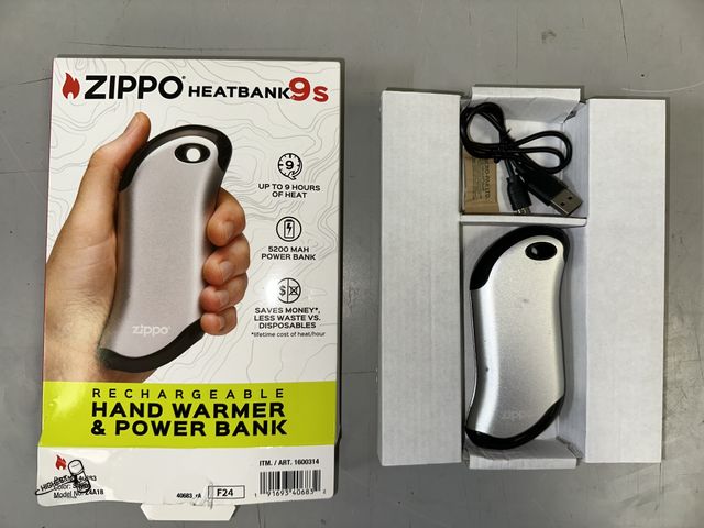 Lot 91-8520 - ZIPPO HEATBANK 9S - RECHARGABLE HAND WARMER &amp; POWER BANK - UP TO 9 HOURS OF HEAT - 5200 MAH POWE...