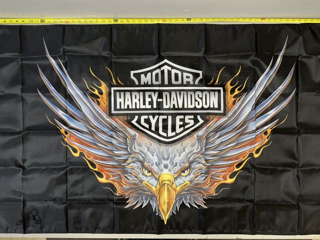 Lot 91-8510 - HARLEY DAVIDSON FLAG 35" X 60" NEW IN PACKAGE