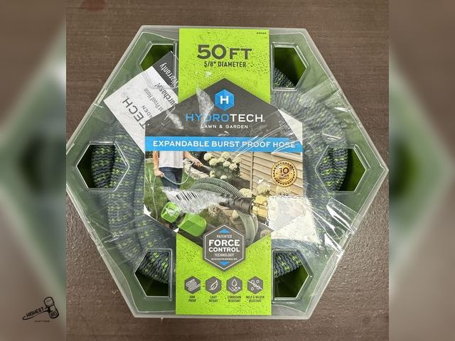 Lot 91-6589 - HYDROTECH LAWN AND GARDEN EXPANDABLE BURST PROOF HOSE - PATENTED FORCE CONTROL TECHNOLOGY - KINK PRO...