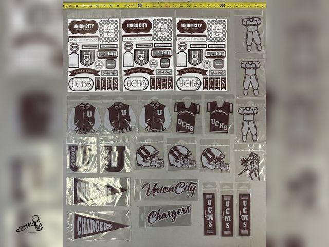 Lot 91-8329 - New UNION CITY CHARGERS SCRAP BOOK SUPPLIES