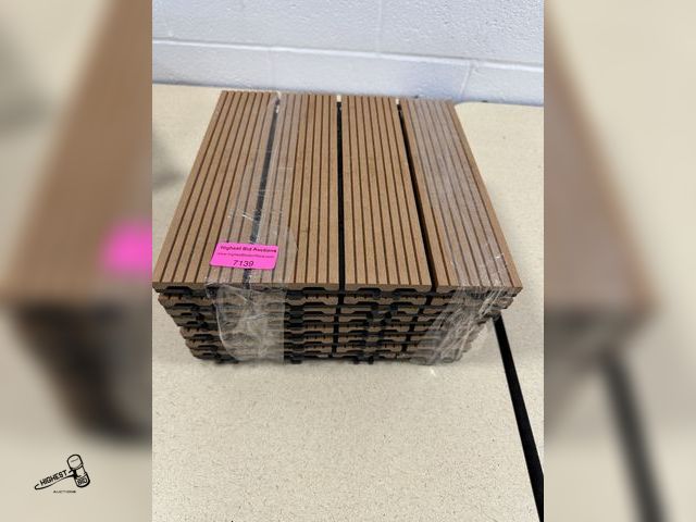 Lot 91-7139 - 8 COMPOSITE DECK TILES - INNOCATIVE BASE FRAME DESIGNED FOR OPTIMAL DRAINAGE - STURDY CONSTRUCTION W...