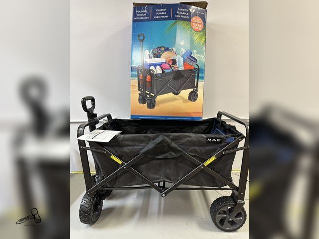 Lot 91-8305 - MAC SPORTS FOLDING WAGON WITH BRAKES - 350LB MAX LOAD - EASY FOLD STEEL FRAME - TELESCOPING LOCKING ...