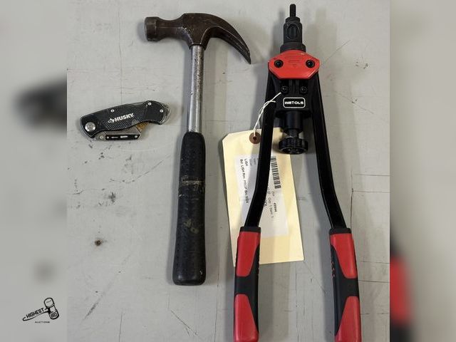 Lot 91-9636 - HUSKY KNIFE, HAMMER, RIV NUT TOOL