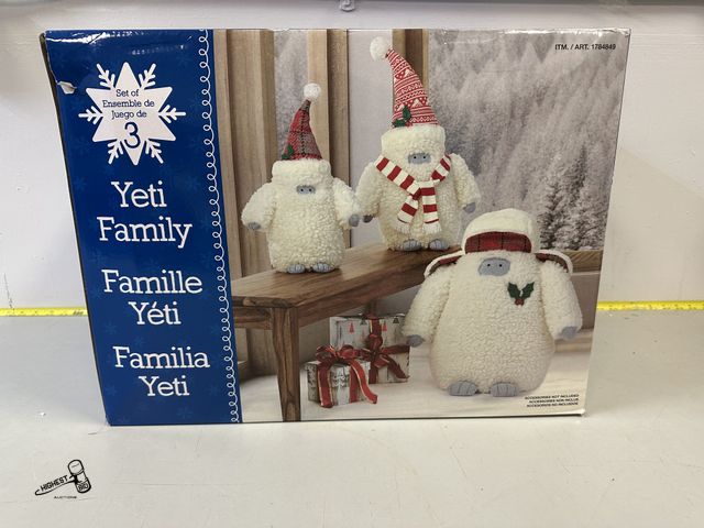 Lot 91-7231 - New YETI FAMILY SET OF 3 SIZES FROM 21.6 INCHES TALL AND 11.8 INCH IN DIAMETER - 29.1 INCHES AND 13....