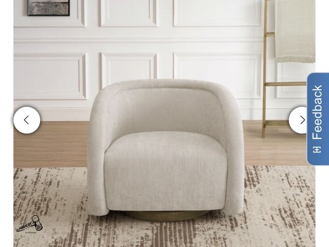 Lot 91-8806 - New  MSRP$ 399.99 Henredon Aspen Hill Fabric Swivel Chair - NEW IN BOX - Material: 100% Polyester Fa...
