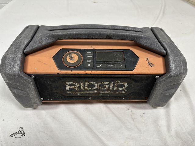 Lot 91-7623 - RIDGID PORTABLE SPEAKER NO POWER CORD OR BATTERY TO TEST