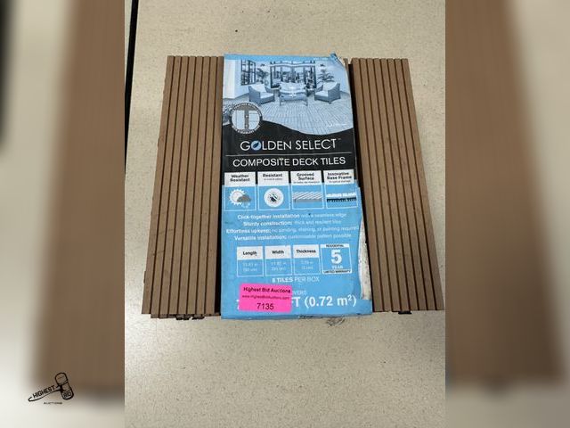 Lot 91-7135 - 8 COMPOSITE DECK TILES - INNOCATIVE BASE FRAME DESIGNED FOR OPTIMAL DRAINAGE - STURDY CONSTRUCTION W...