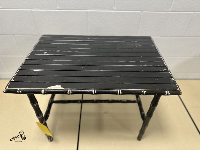 Lot 91-8196 - Table BAMBOO TABLE - 21 1/2" DEEP X 31 1/2" WIDE X 23" TALL