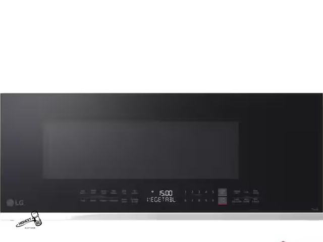 Lot 91-9356 - New LG MVEF1337F Microwave Oven MSRP $ 549.99 1.3 cu. ft. Smart Low Profile Over-the-Range Microwave...