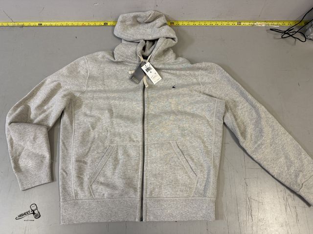Lot 91-9700 - New MENS XL GRAY RALPH LAUREN POLO ZIP-UP JACKET WITH HOOD