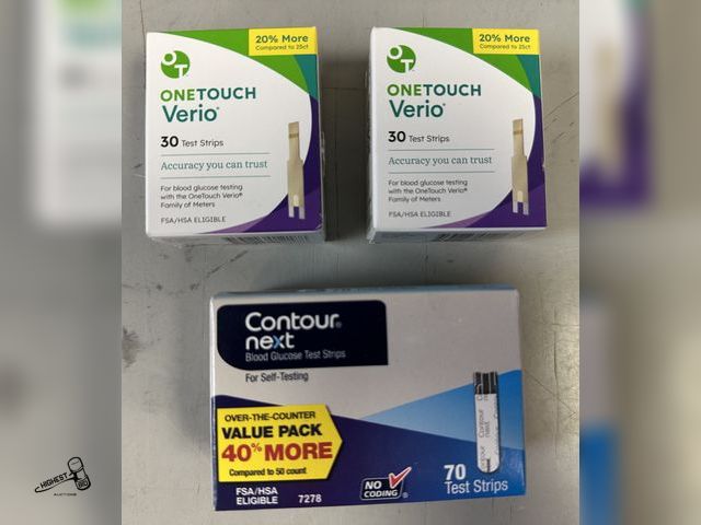Lot 91-9657 - New IN BOX 130 BLOOD GLUCOSE TESTING STRIPS