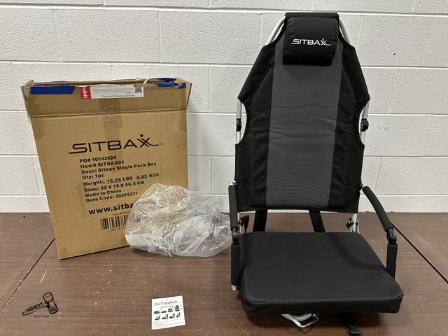 Lot 91-6505 - SITBAX PADDED BLEACHER SEAT - 360 SWIVEL WITH MID AND HIGH BACK DESIGN - TWO POSITION LOCKING RECLIN...
