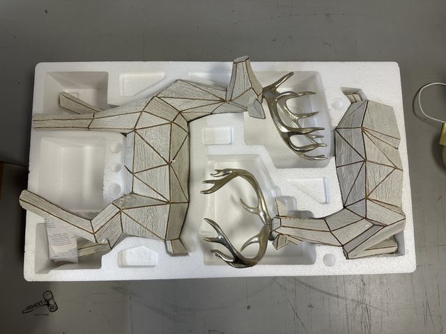 Lot 91-7305 - New 2 PIECE GEOMETRIC DEER SET - 20 INCH