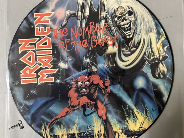 Lot 91-8846 - COLLECTIBLE ITEM VINTAGE "IRON MAIDEN THE NUMBER OF THE BEAST" PICTURE DISC VINYL RECORD ALBUM BY IR...