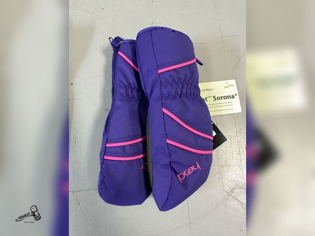 Lot 91-7327 - New HEAD INSULATED MITTENS - CHILD SIZE SMALL 4-6 - EXCEPTIONAL SOFTNESS WITH LONG ZIPPERS FOR EASY ...