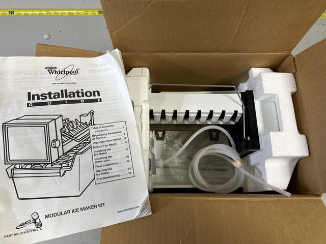 Lot 91-8097 - WHIRLPOOL MODULAR ICE MAKER KIT PART NO 2181913 REV A NEW IN BOX