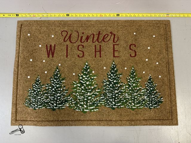 Lot 91-7219 - New WINTER WISHES HOLIDAY DOOR MATT
